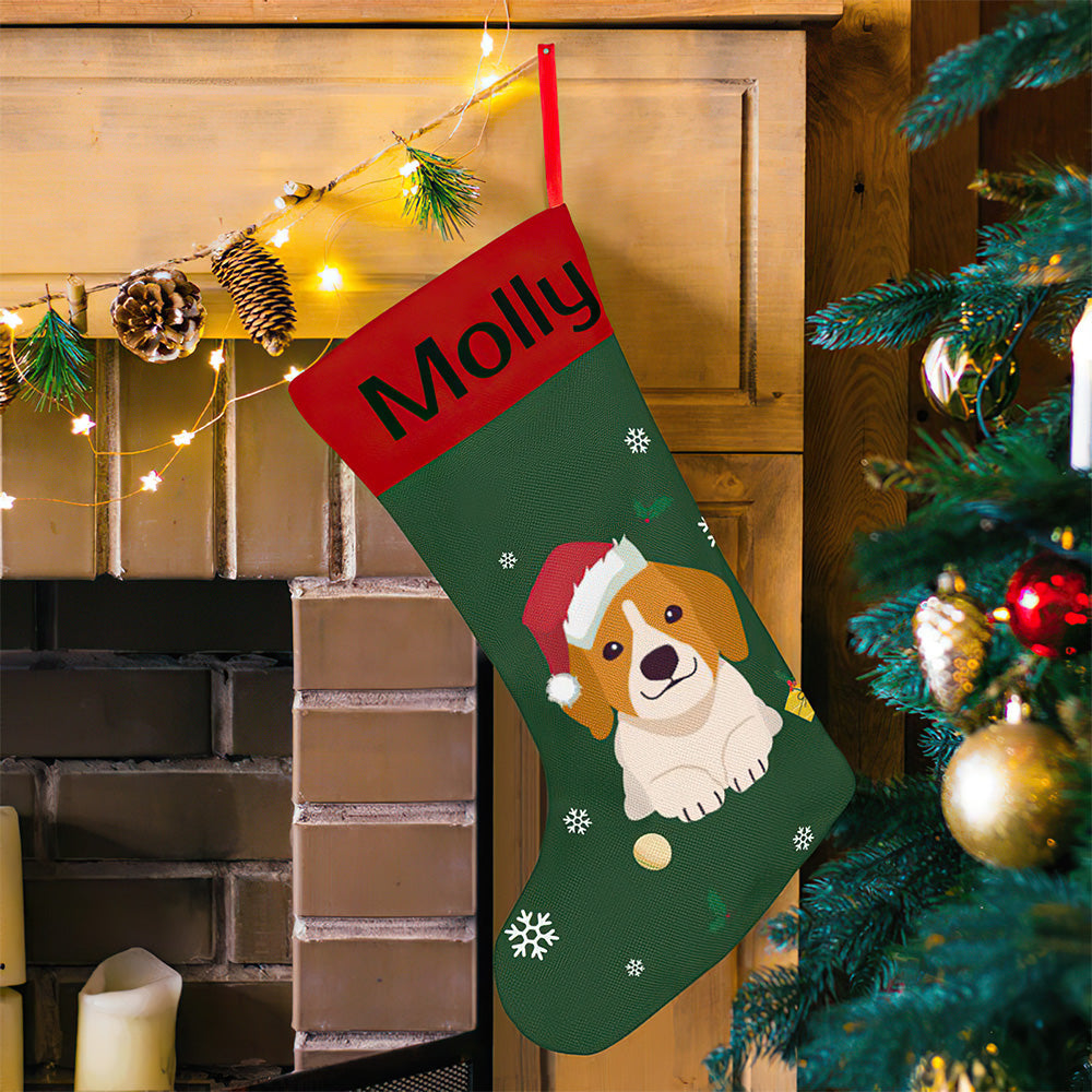 Personalised Christmas Stocking - Ballantines Font - Custom Name Stocking Christmas Gift For Family-Blongser