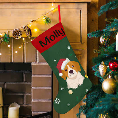 Personalised Christmas Stocking - Ballantines Font - Custom Name Stocking Christmas Gift For Family-Blongser