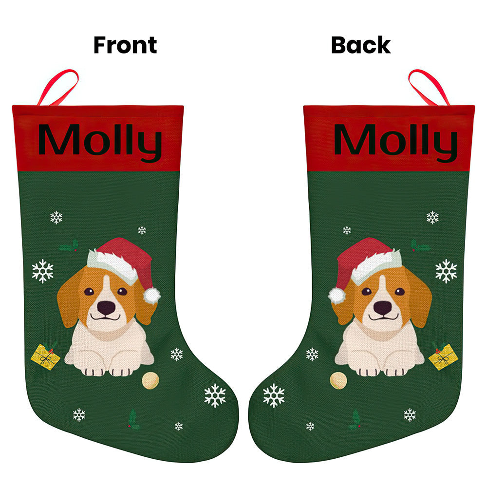 Personalised Christmas Stocking - Ballantines Font - Custom Name Stocking Christmas Gift For Family-Blongser