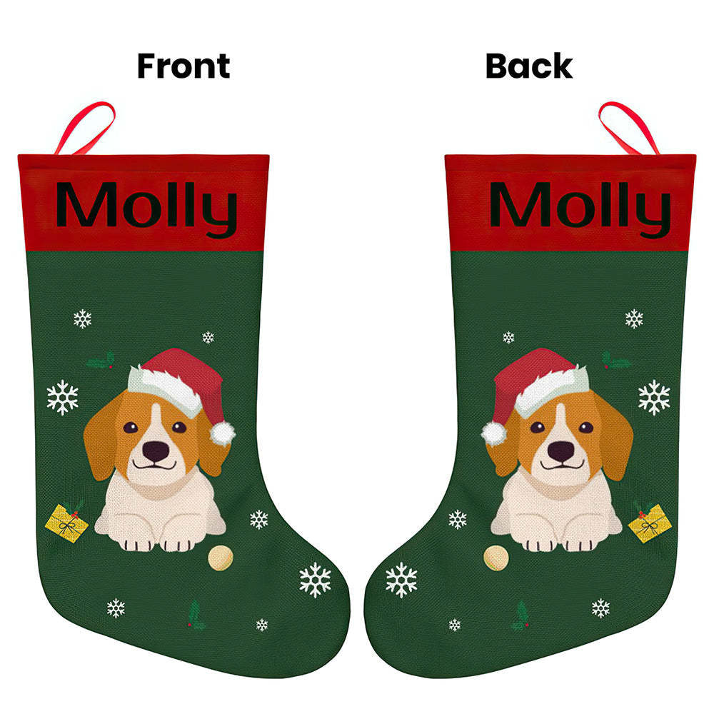 Personalised Christmas Stocking - Ballantines Font - Custom Name Stocking Christmas Gift For Family-Blongser