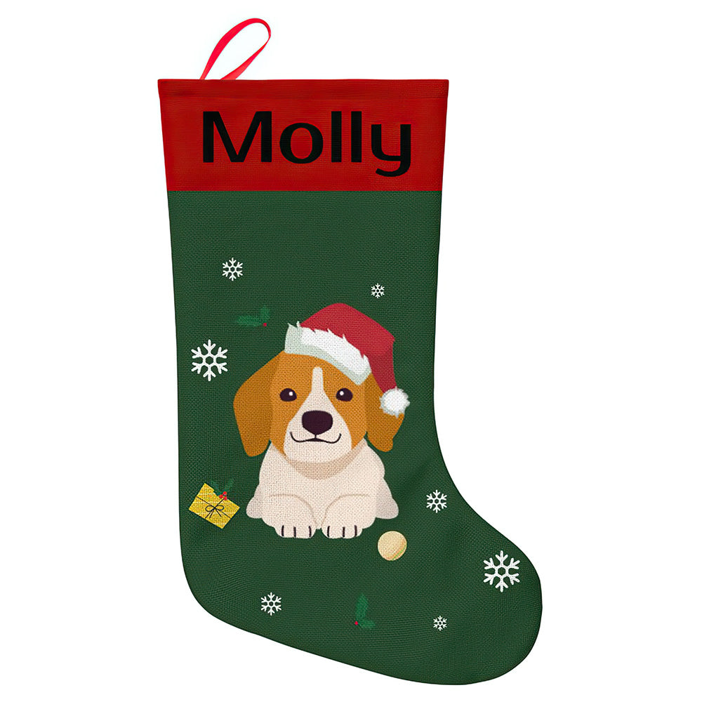 Personalised Christmas Stocking - Ballantines Font - Custom Name Stocking Christmas Gift For Family-Blongser