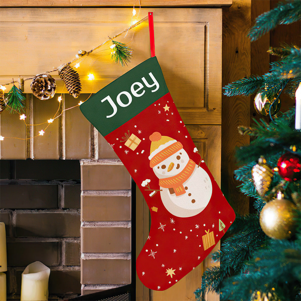 Personalised Christmas Stocking - Ballantines Font - Custom Name Stocking Christmas Gift For Family-Blongser