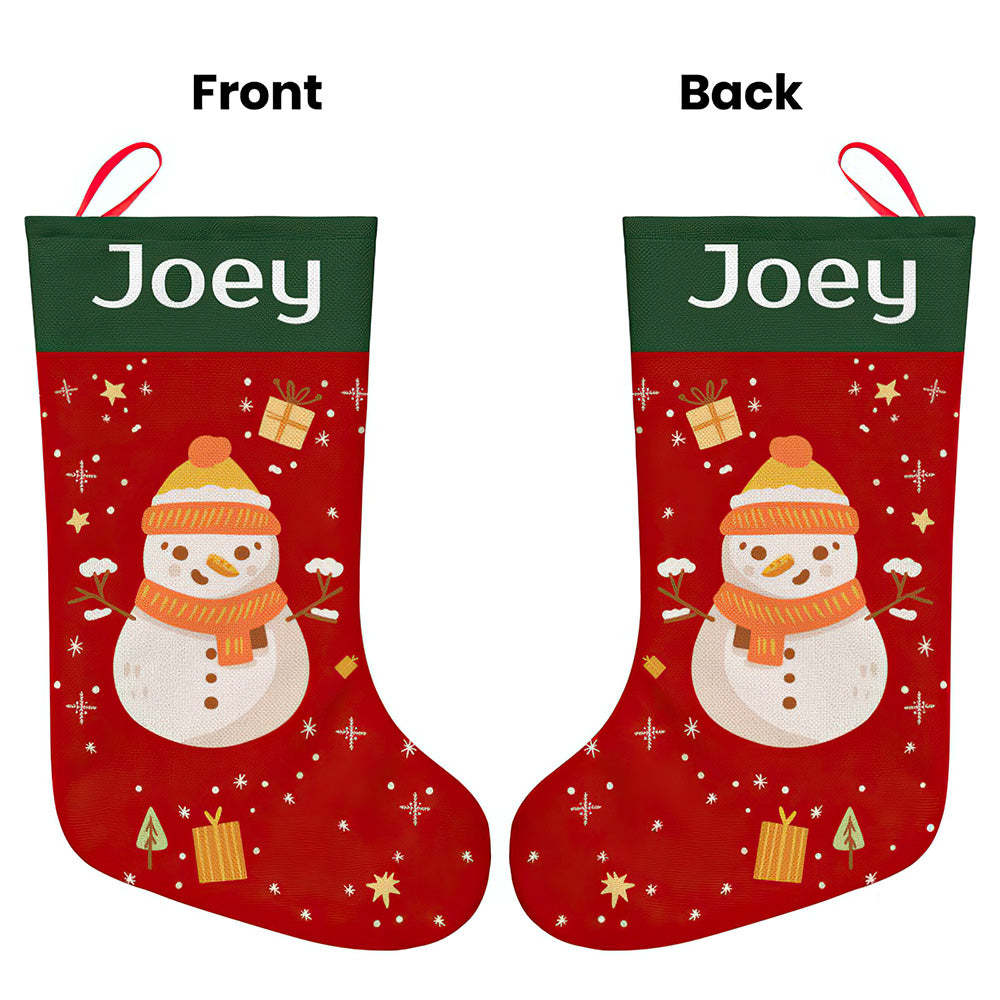 Personalised Christmas Stocking - Ballantines Font - Custom Name Stocking Christmas Gift For Family-Blongser