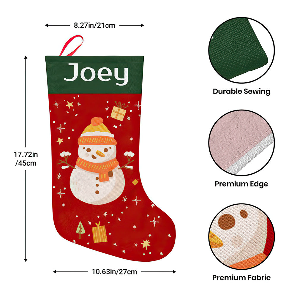 Personalised Christmas Stocking - Ballantines Font - Custom Name Stocking Christmas Gift For Family-Blongser