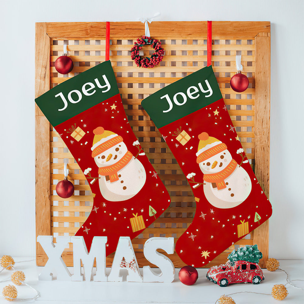 Personalised Christmas Stocking - Ballantines Font - Custom Name Stocking Christmas Gift For Family-Blongser