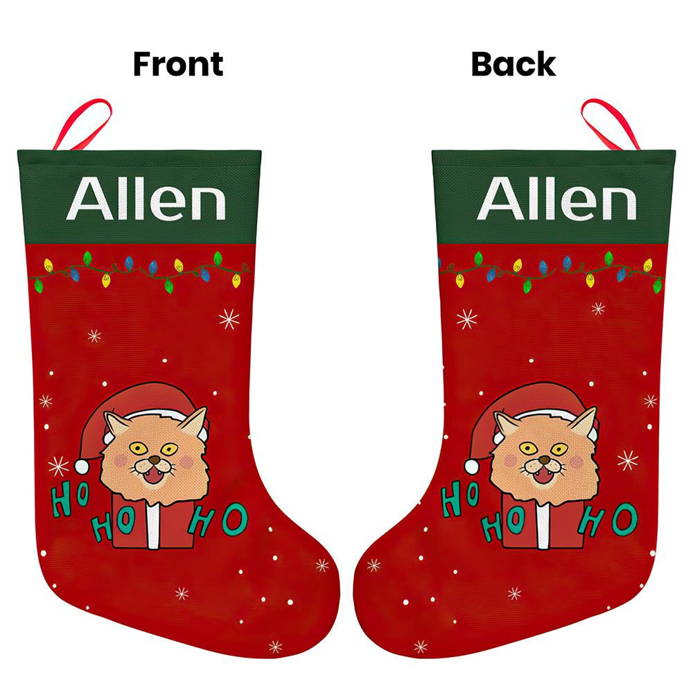 Personalised Christmas Stocking - Ballantines Font - Custom Name Stocking Christmas Gift For Family-Blongser