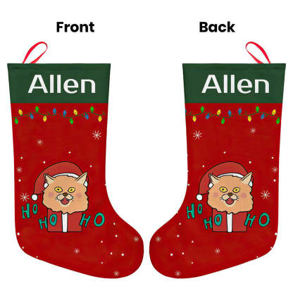 Personalised Christmas Stocking - Ballantines Font - Custom Name Stocking Christmas Gift For Family-Blongser
