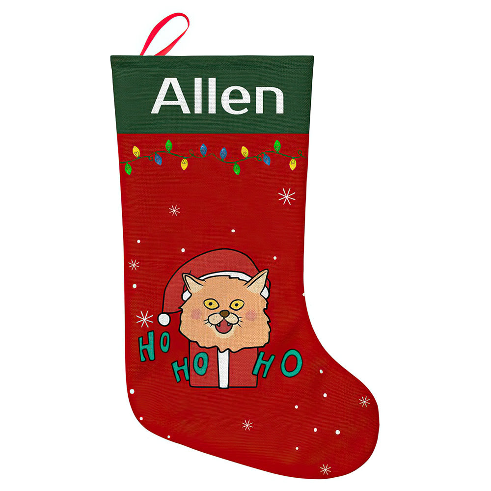 Personalised Christmas Stocking - Ballantines Font - Custom Name Stocking Christmas Gift For Family-Blongser