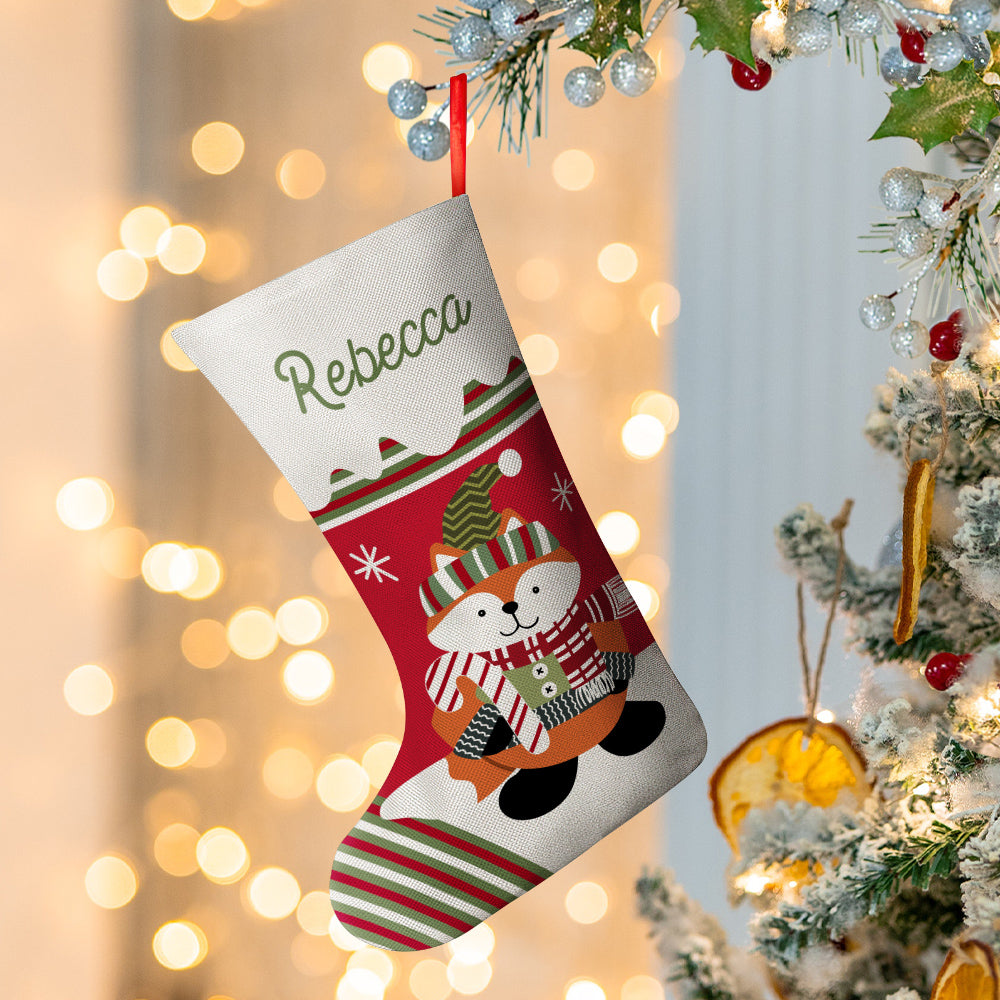 Personalized Name Christmas Stockings Custom Text Christmas Gifts-Blongser