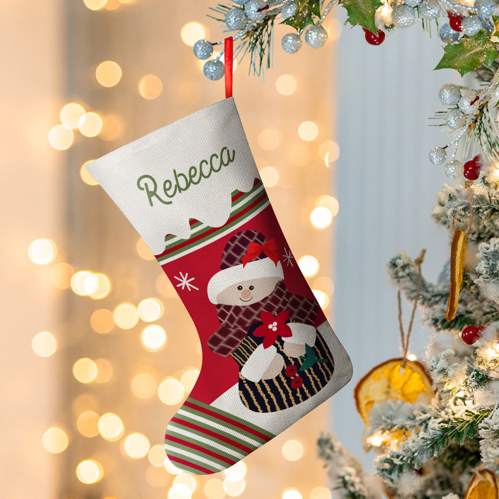 Personalized Name Christmas Stockings Custom Text Christmas Gifts-Blongser