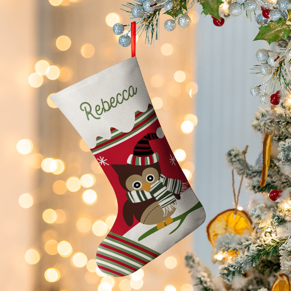 Personalized Name Christmas Stockings Custom Text Christmas Gifts-Blongser