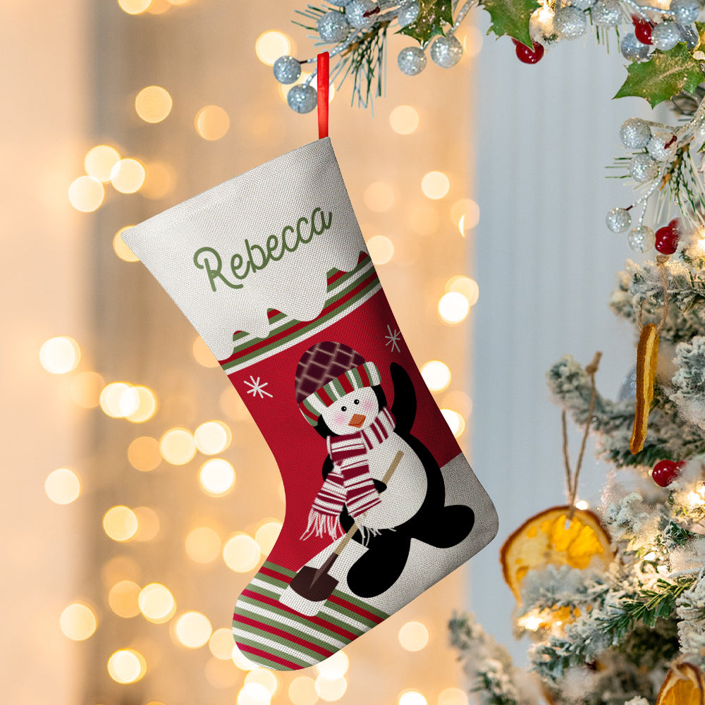 Personalized Name Christmas Stockings Custom Text Christmas Gifts-Blongser