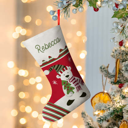 Personalized Name Christmas Stockings Custom Text Christmas Gifts-Blongser