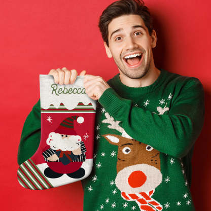 Personalized Name Christmas Stockings Custom Text Christmas Gifts-Blongser