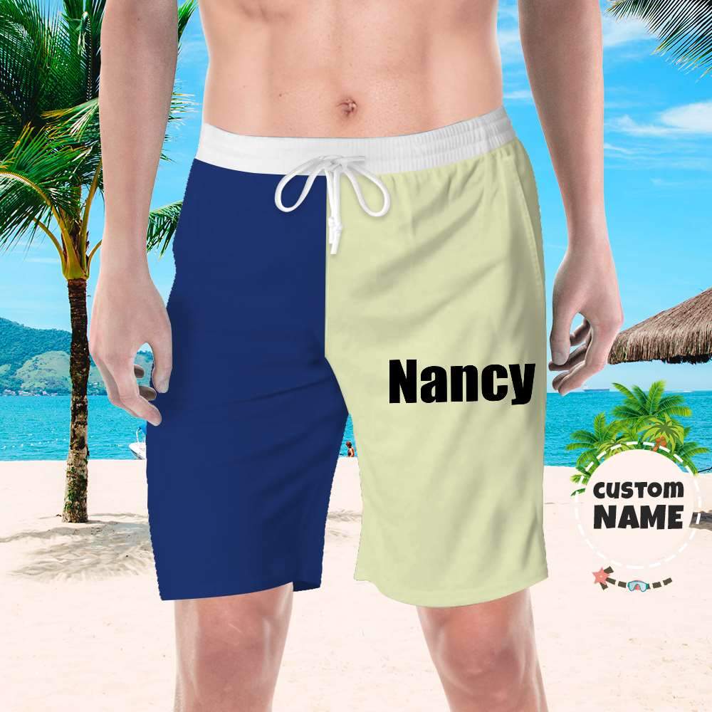 Personalized Beach Shorts Picture Swim Swimming Trunks Custom Swim Swimming Trunks with Name-Blongser