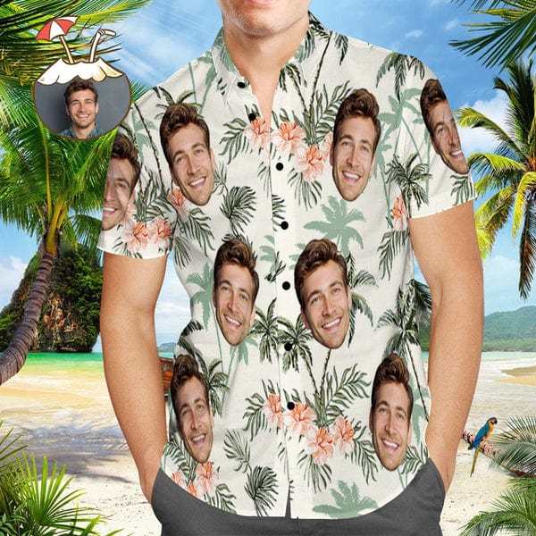 Custom Hawaiian Shirt With Face Gifts for Beach Party Gifts for Men Multiple Styles-Blongser