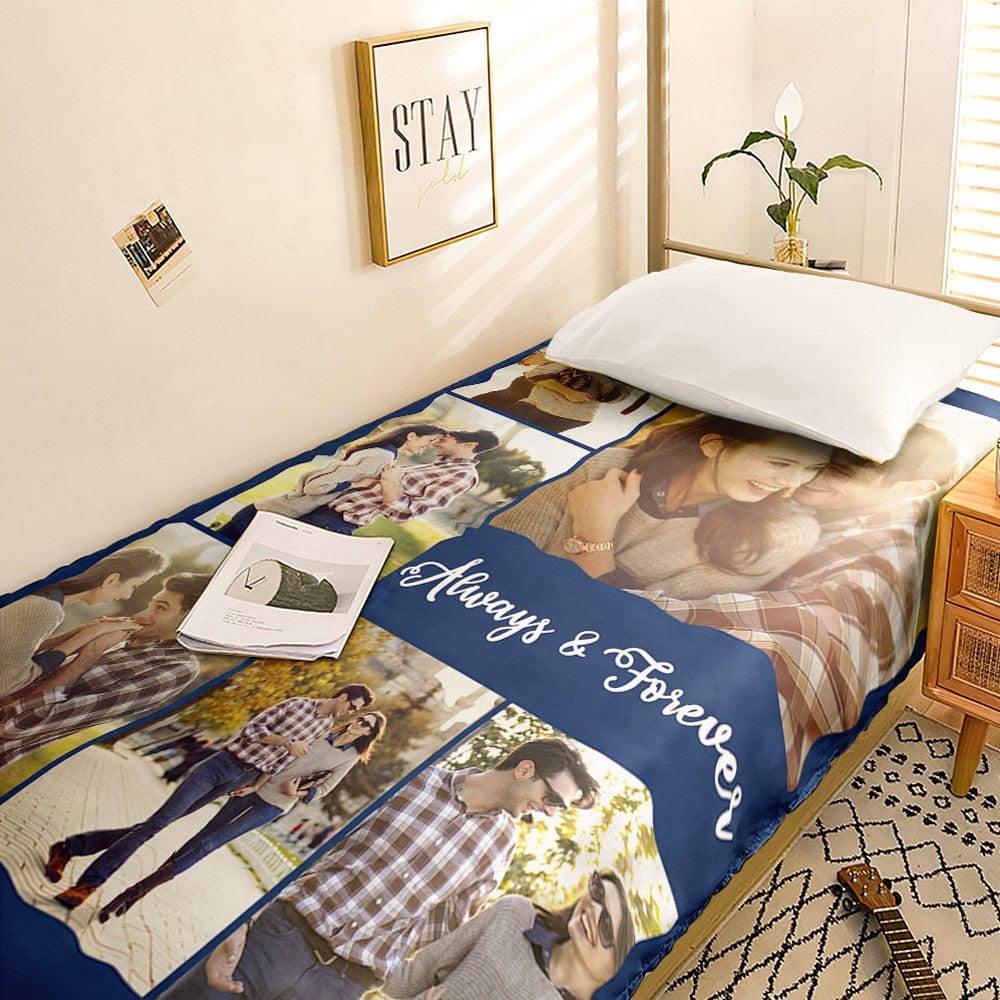 Custom Photo Collage Bedding Personalized Bedding Duvet Cover Single Bed Sheet Gifts-Blongser