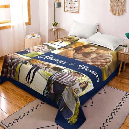 Custom Photo Collage Bedding Personalized Bedding Duvet Cover Double Bed Sheet Gifts-Blongser