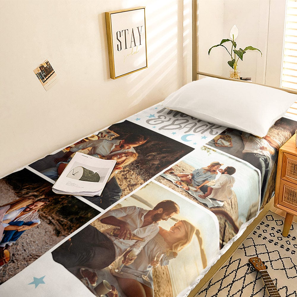 Custom Photo Collage Bedding Personalized Bedding Duvet Cover Single Bed Sheet Gifts-Blongser