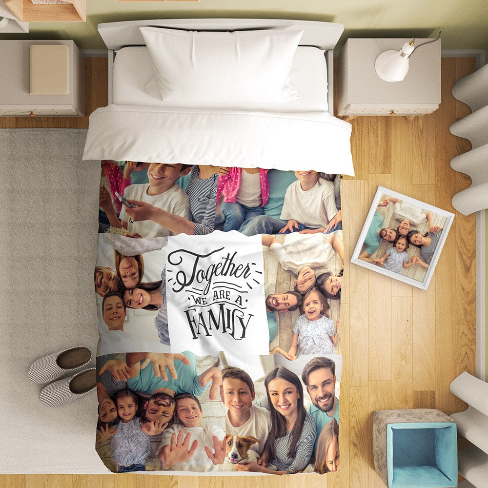 Custom Photo Collage Bedding Personalized Bedding Duvet Cover Single Bed Sheet Gifts-Blongser