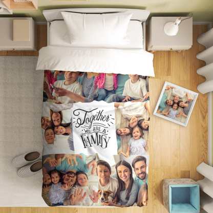 Custom Photo Collage Bedding Personalized Bedding Duvet Cover Single Bed Sheet Gifts-Blongser