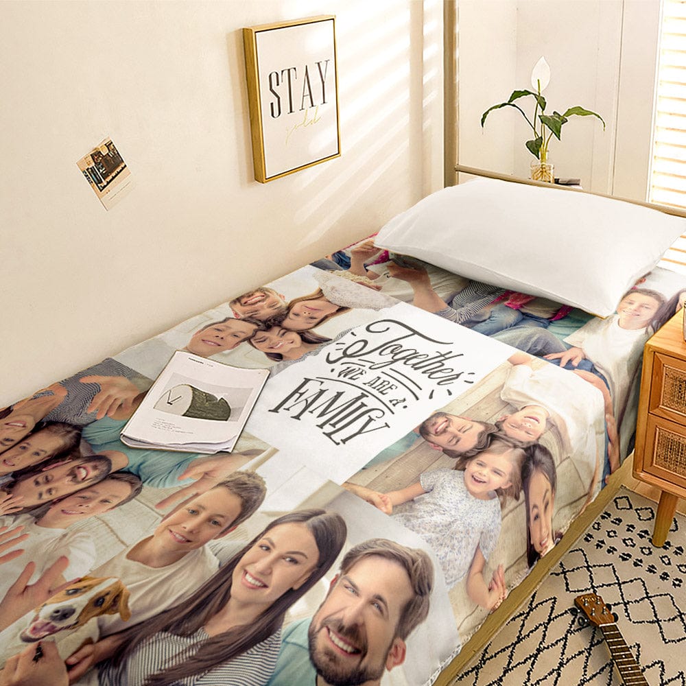 Custom Photo Collage Bedding Personalized Bedding Duvet Cover Single Bed Sheet Gifts-Blongser