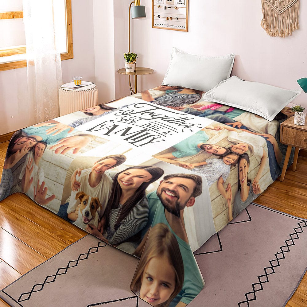 Custom Photo Collage Bedding Personalized Bedding Duvet Cover Double Bed Sheet Gifts-Blongser