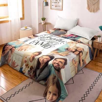 Custom Photo Collage Bedding Personalized Bedding Duvet Cover Double Bed Sheet Gifts-Blongser