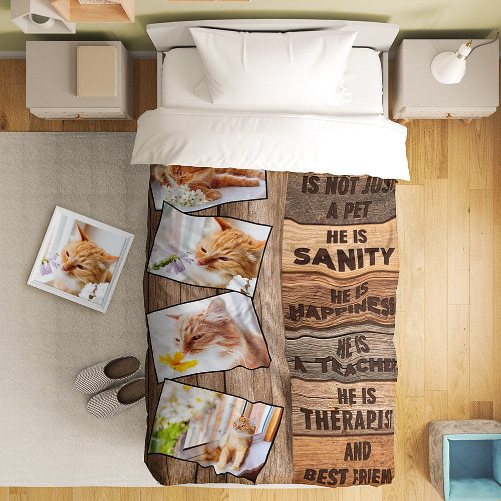 Custom Photo Collage Bedding Personalized Bedding Duvet Cover Single Bed Sheet Gifts-Blongser