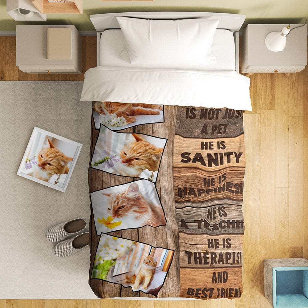 Custom Photo Collage Bedding Personalized Bedding Duvet Cover Single Bed Sheet Gifts-Blongser