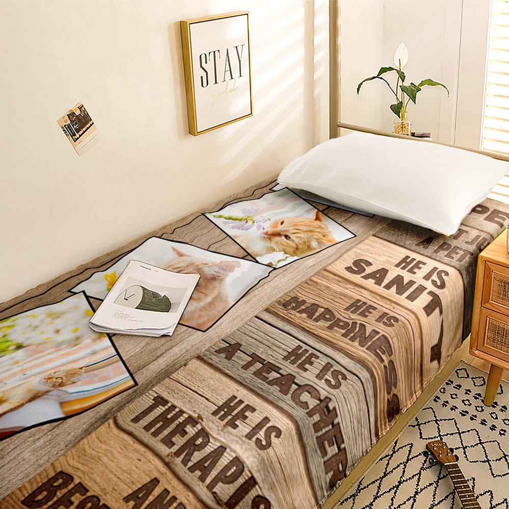 Custom Photo Collage Bedding Personalized Bedding Duvet Cover Single Bed Sheet Gifts-Blongser