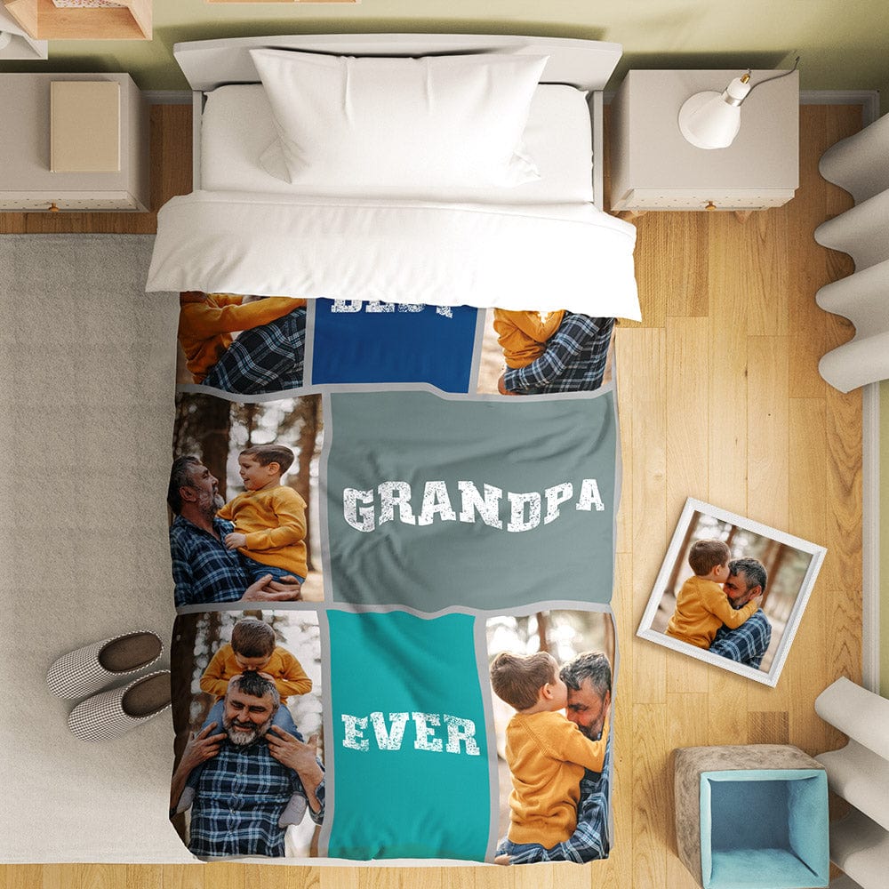 Custom Photo Collage Bedding Personalized Bedding Duvet Cover Single Bed Sheet Gifts-Blongser