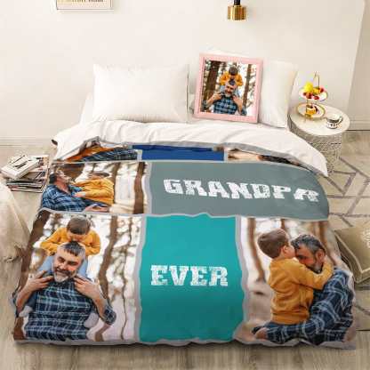 Custom Photo Collage Bedding Personalized Bedding Duvet Cover Double Bed Sheet Gifts-Blongser