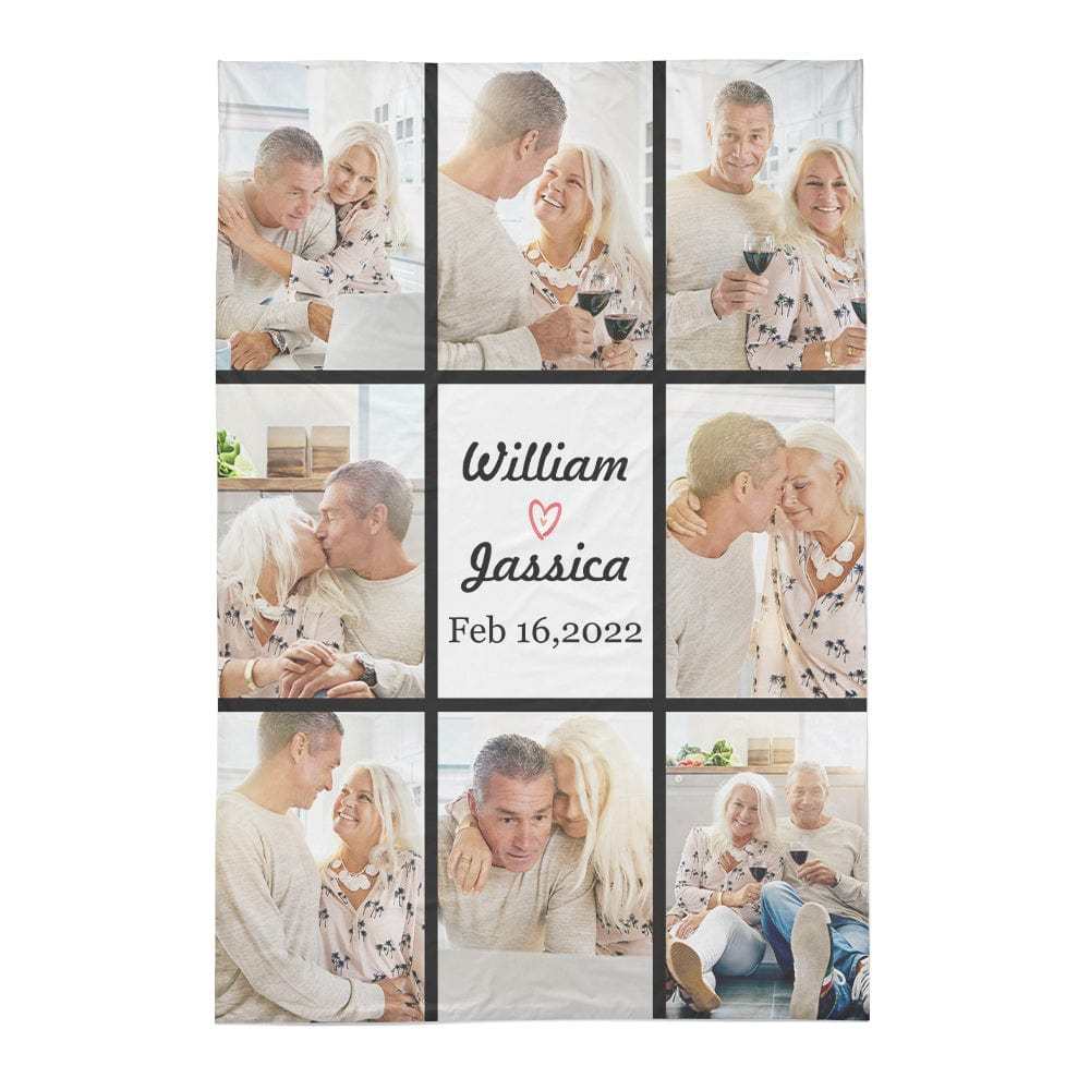Personalized Photo Collage Bedding Custom Bedding Duvet Cover Single Bed Sheet Gifts-Blongser