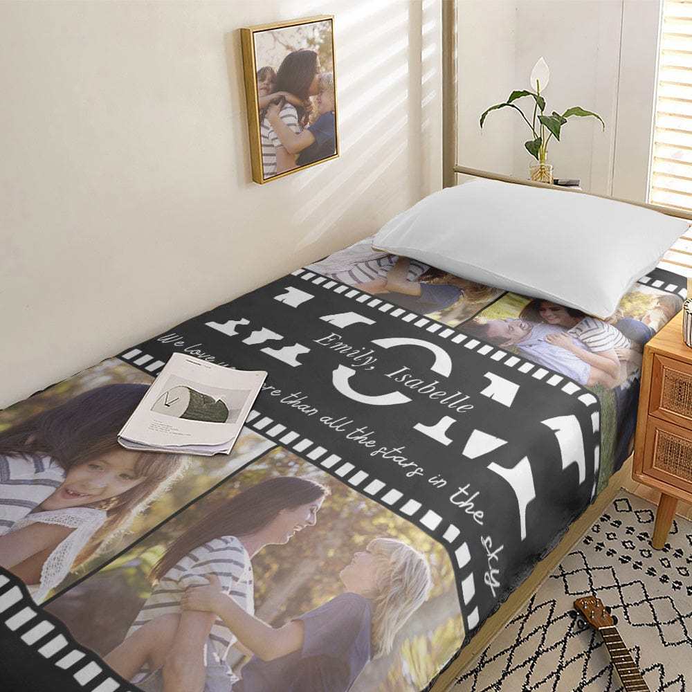 Personalized Photo Collage Bedding Custom Bedding Duvet Cover Single Bed Sheet Gifts-Blongser