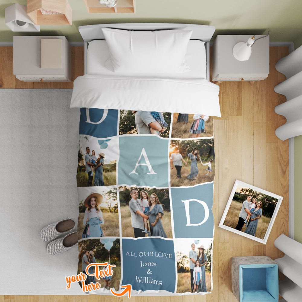 Personalized Photo Collage Bedding Custom Bedding Duvet Cover Single Bed Sheet Gifts-Blongser