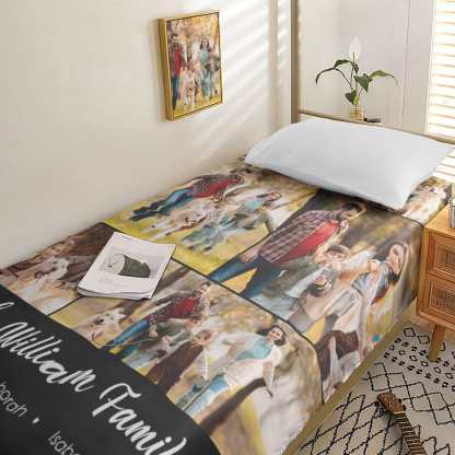 Personalized Photo Collage Bedding Custom Bedding Duvet Cover Single Bed Sheet Gifts-Blongser