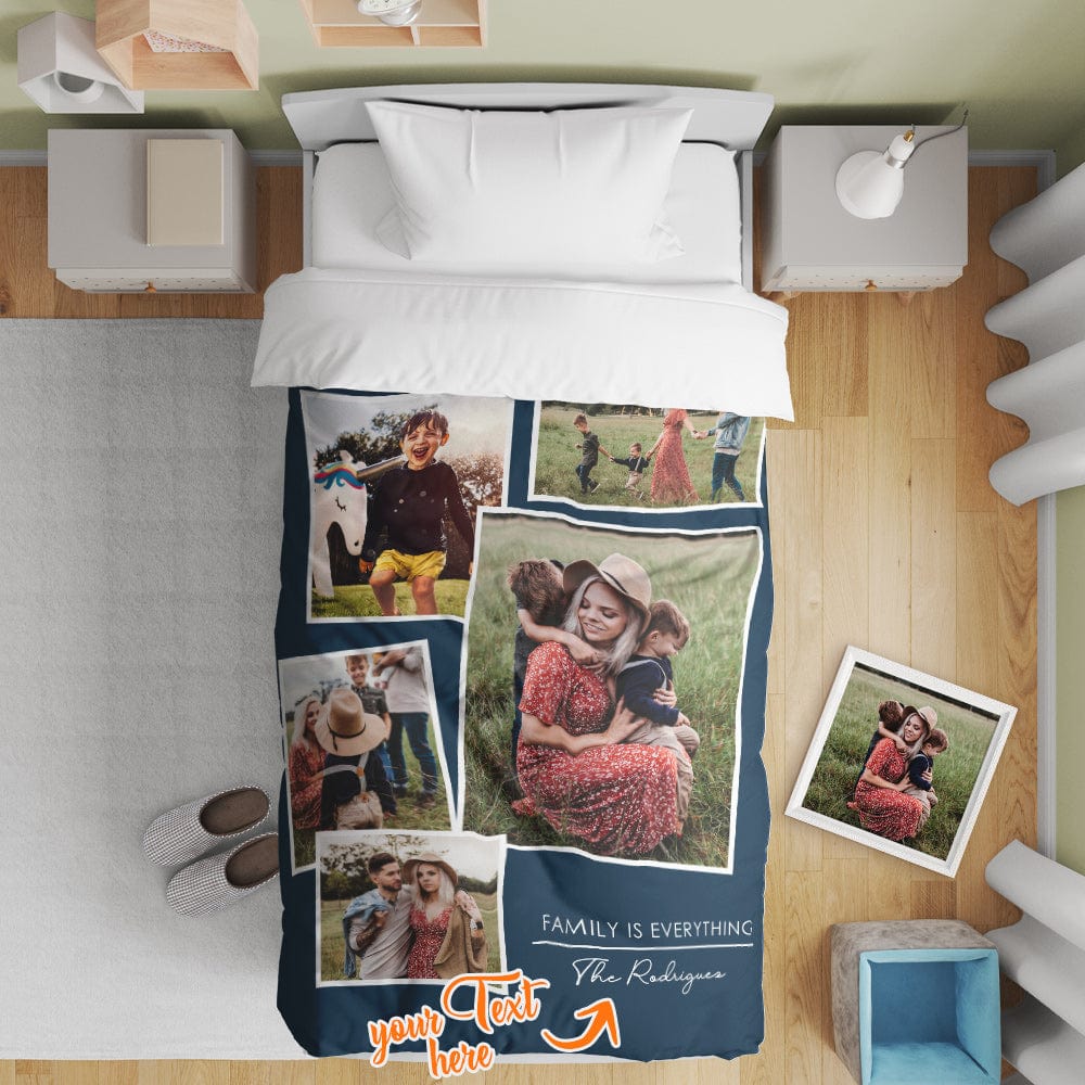 Personalized Photo Collage Bedding Custom Bedding Duvet Cover Single Bed Sheet Gifts-Blongser