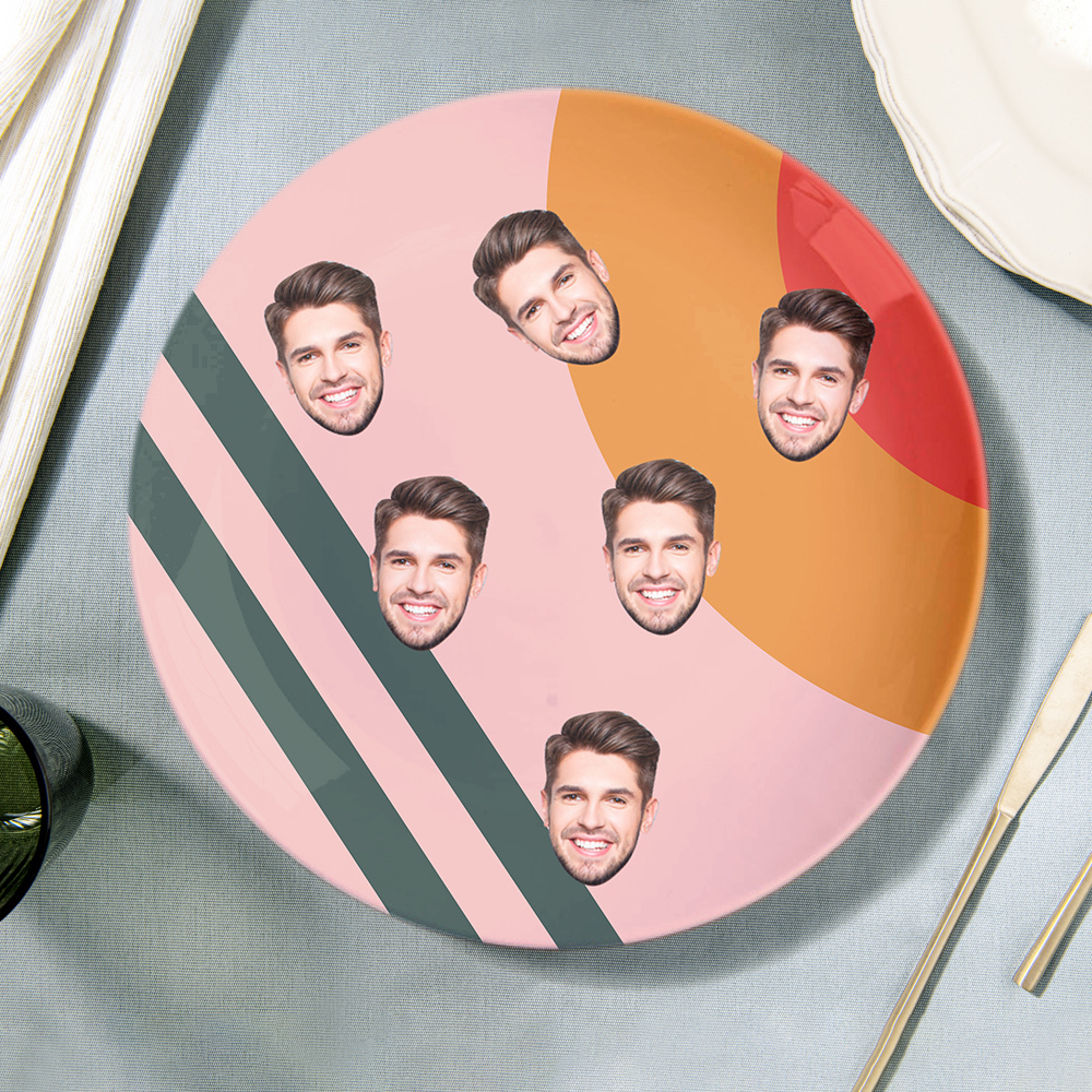 Personalized Dinner Plates Gifts Custom Face Ceramic Dishes-Blongser