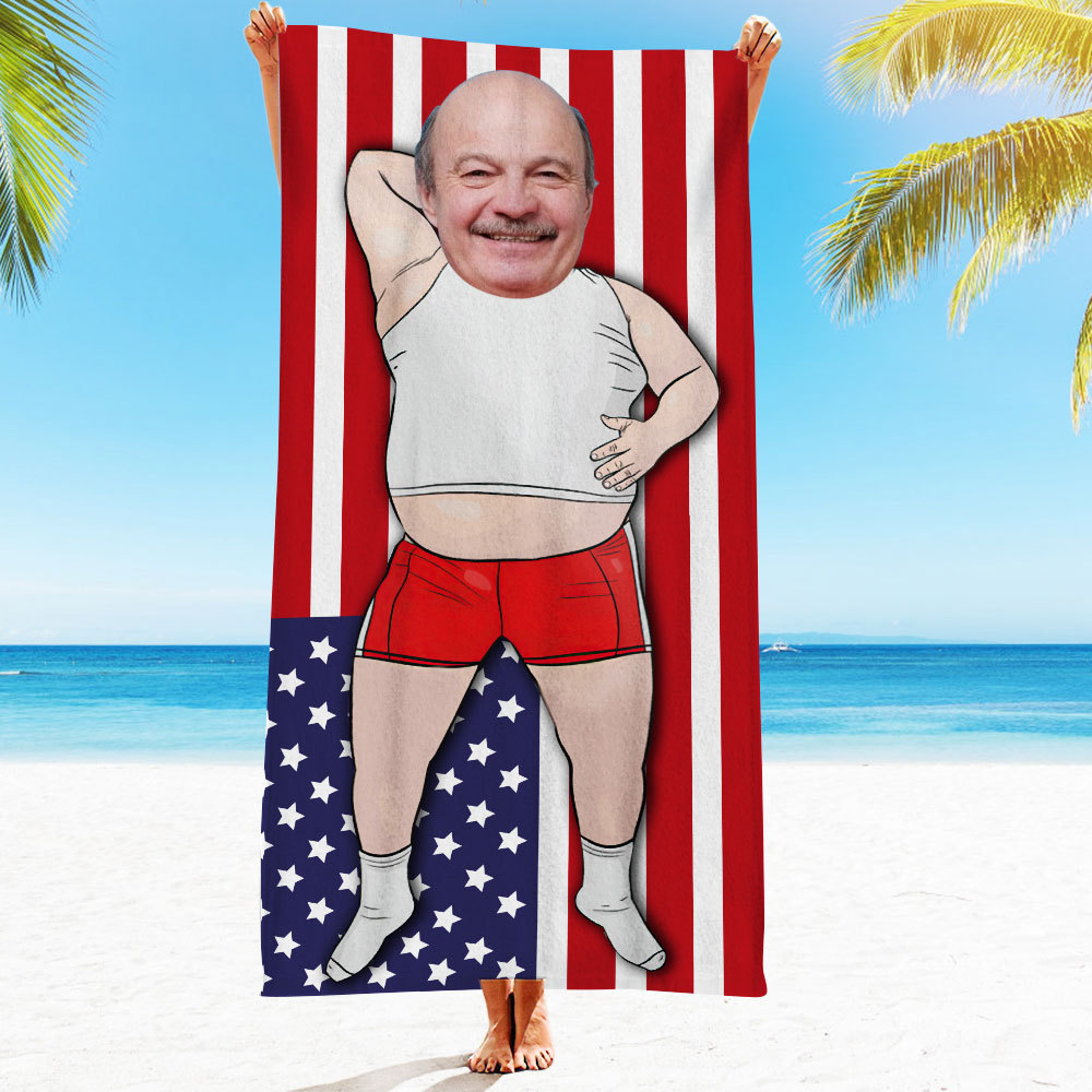 Engraved Photo Towel Gift for Girlfriend or Boyfriend Personalized Towel Personalized Gifts-Blongser