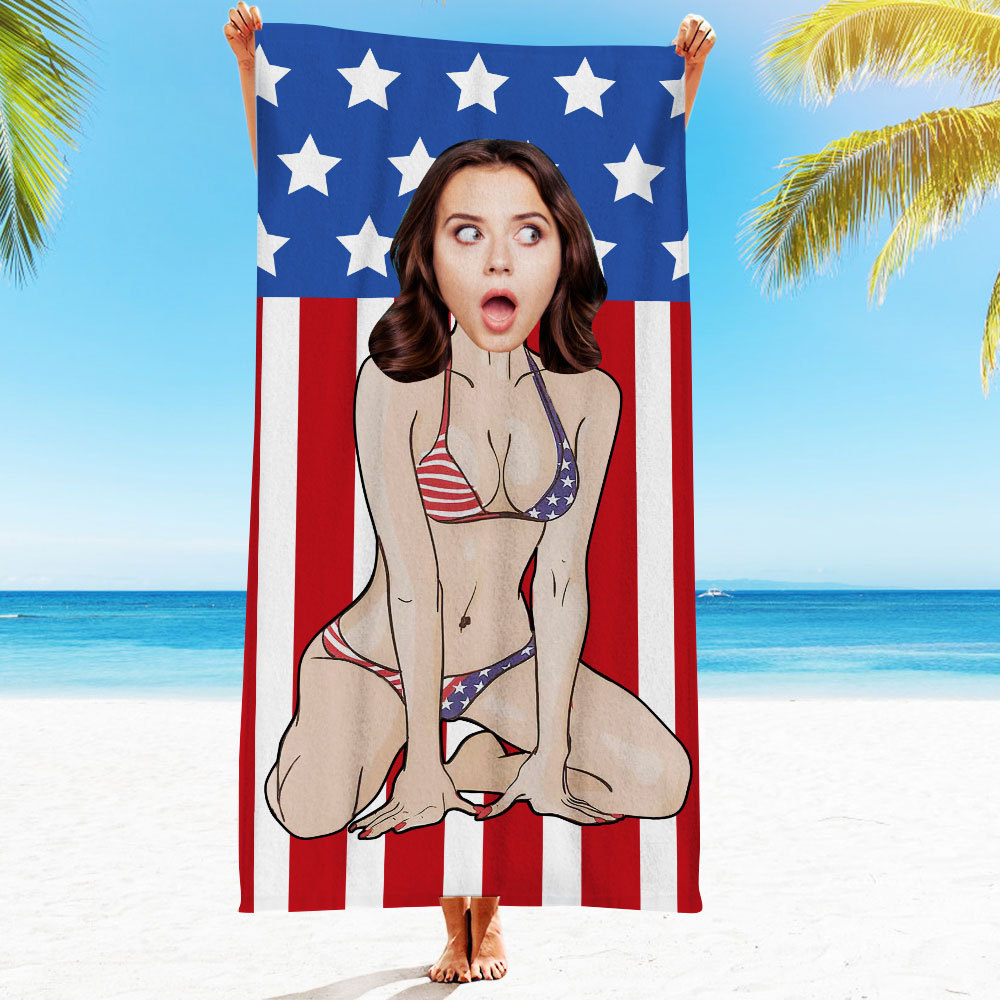 Engraved Photo Towel Gift for Girlfriend or Boyfriend Personalized Towel Personalized Gifts-Blongser