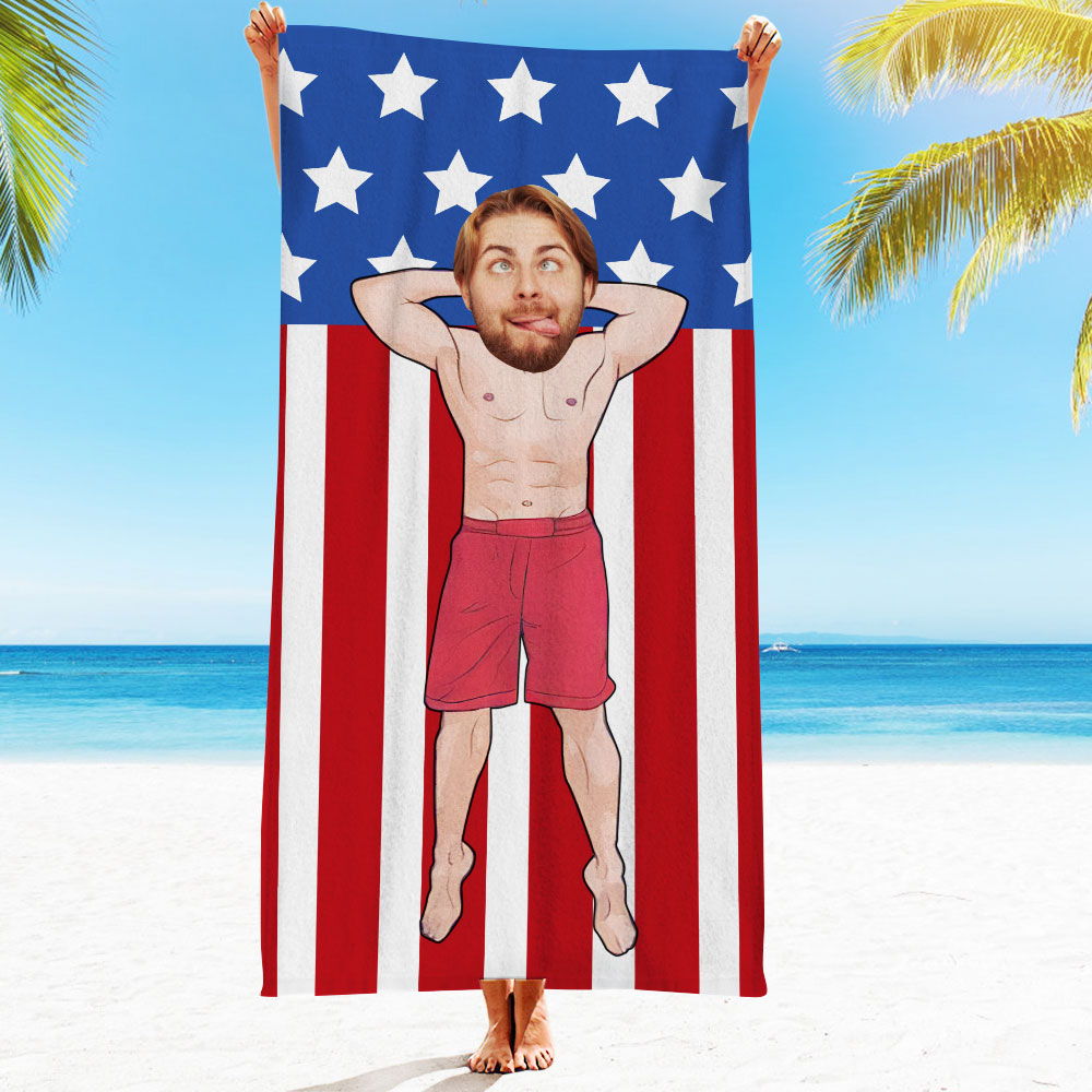 Engraved Photo Towel Gift for Girlfriend or Boyfriend Personalized Towel Personalized Gifts-Blongser