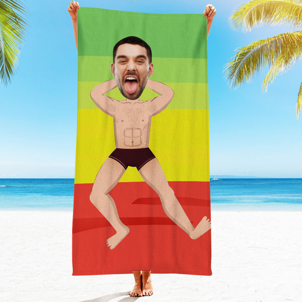 Engraved Photo Towel Gift for Girlfriend or Boyfriend Personalized Towel Personalized Gifts-Blongser