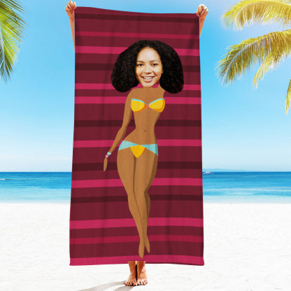Engraved Photo Towel Gift for Girlfriend or Boyfriend Personalized Towel Personalized Gifts-Blongser