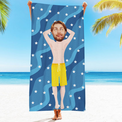 Engraved Photo Towel Gift for Girlfriend or Boyfriend Personalized Towel Personalized Gifts-Blongser