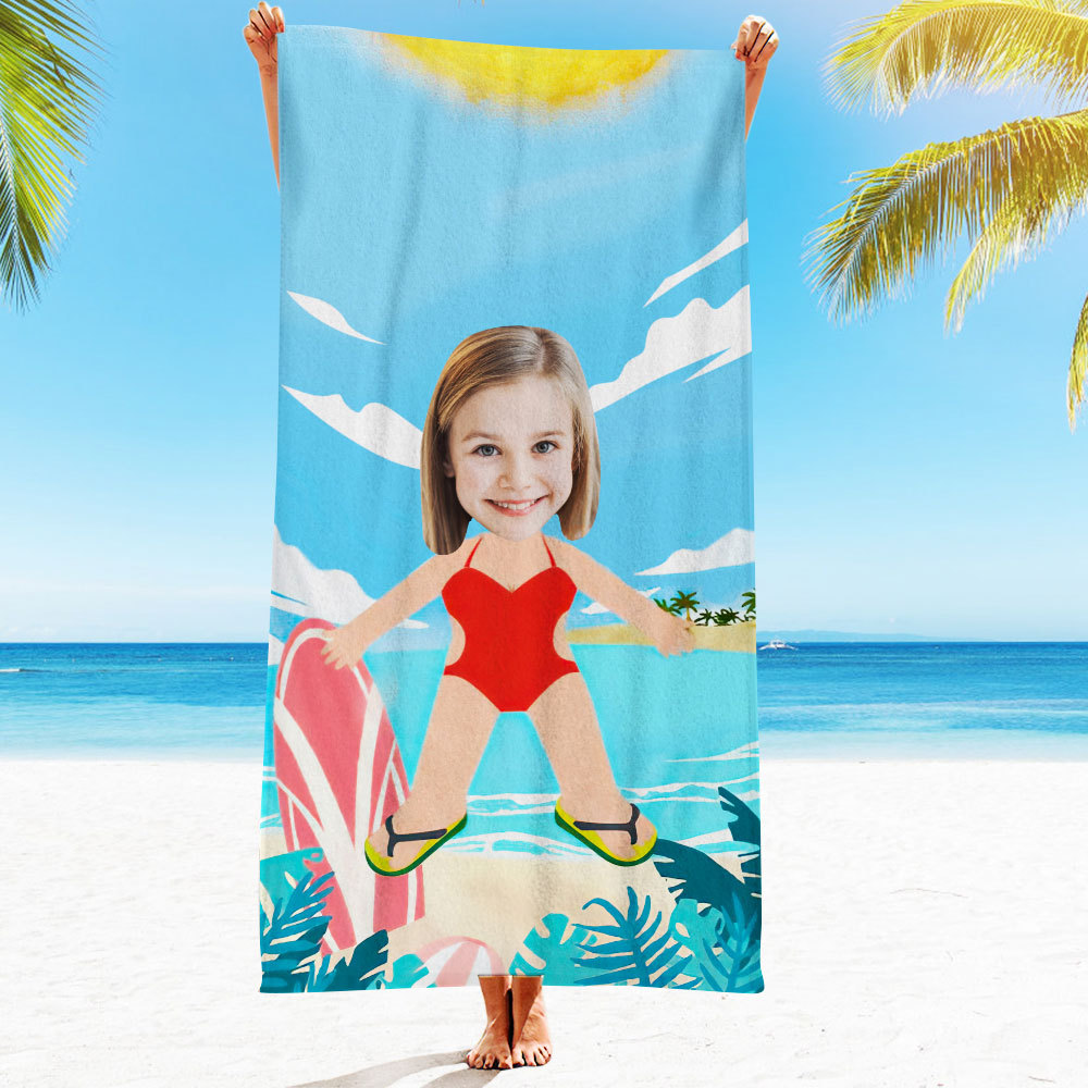 Engraved Photo Towel Gift for Girlfriend or Boyfriend Personalized Towel Personalized Gifts-Blongser