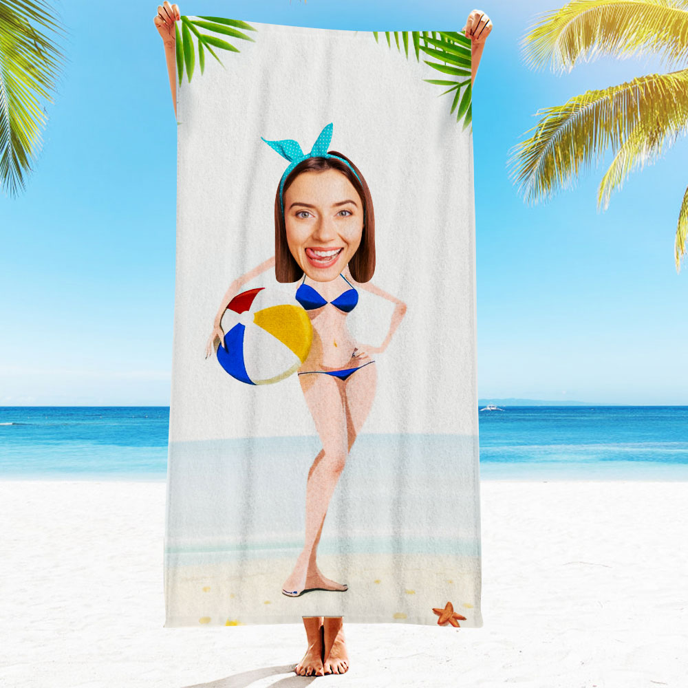 Engraved Photo Towel Gift for Girlfriend or Boyfriend Personalized Towel Personalized Gifts-Blongser