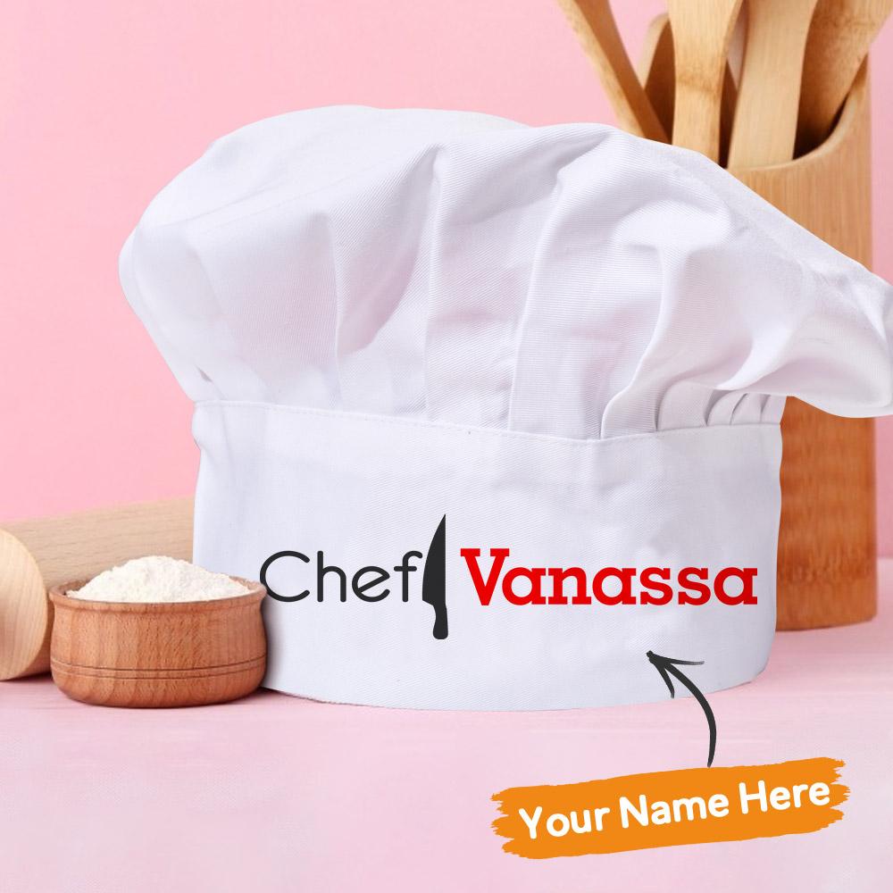 Personalized Chef Hat Custom Name Chef Hat Kitchen Gifts for Family-Blongser