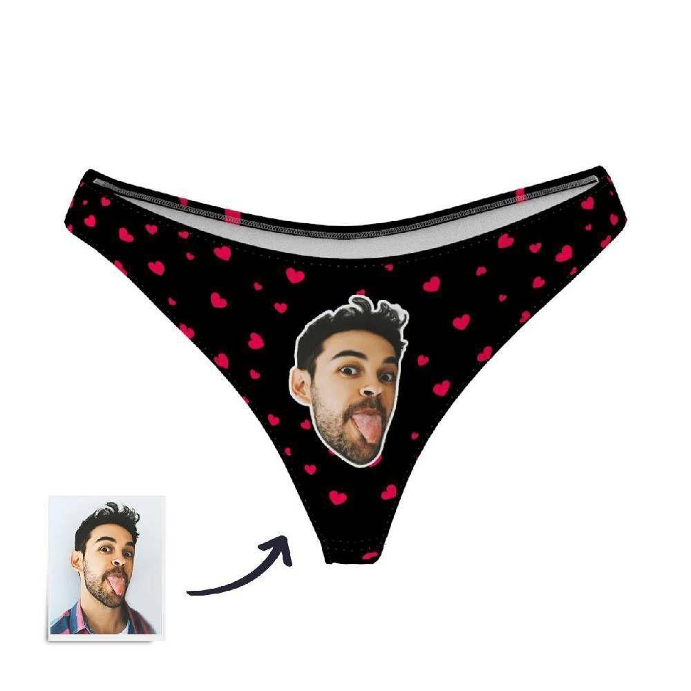 Custom Face Thong Little Heart Women Panties - 6 Colors-Blongser