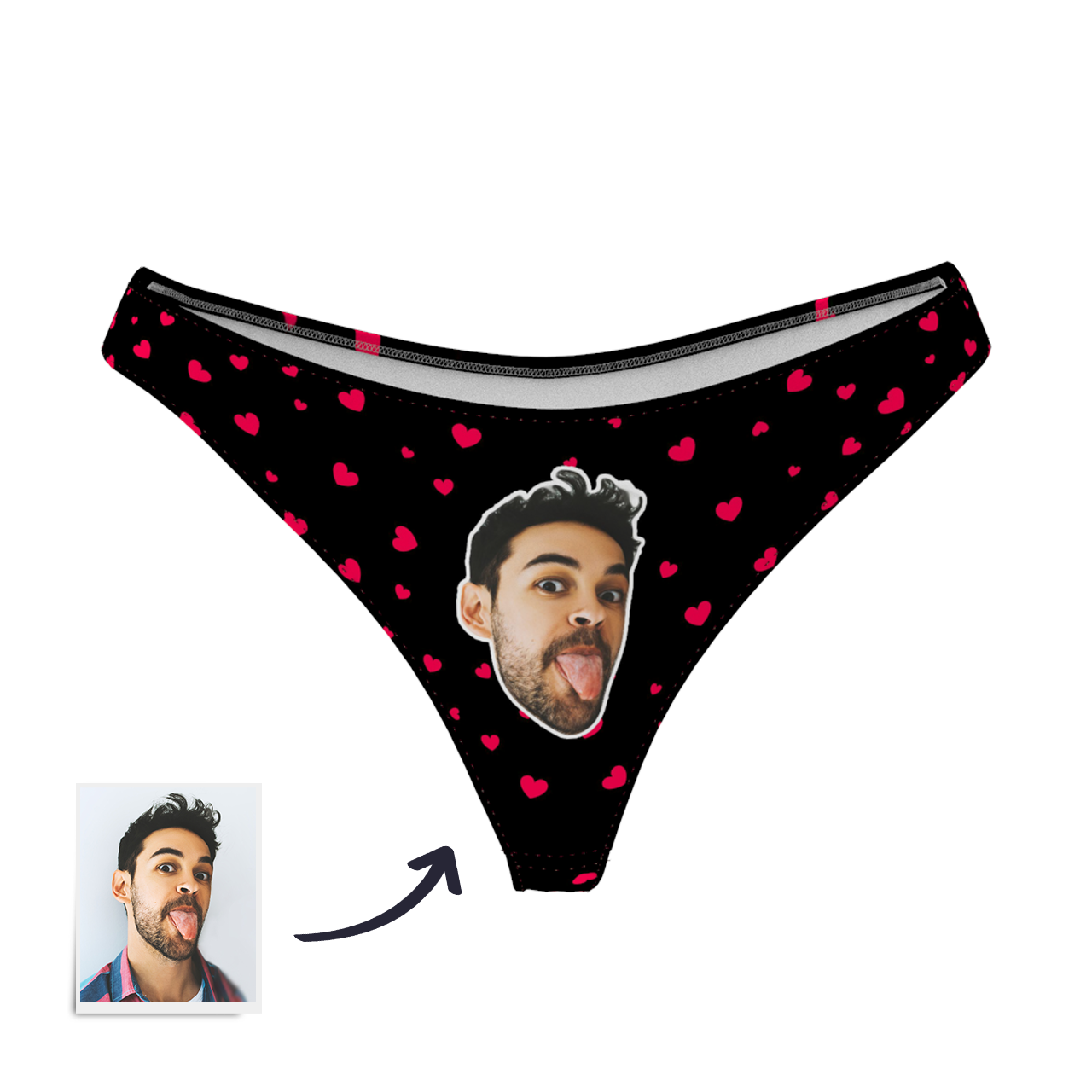 Sweet Heart - Women's Popular Custom Face Thong Pantie Underwear